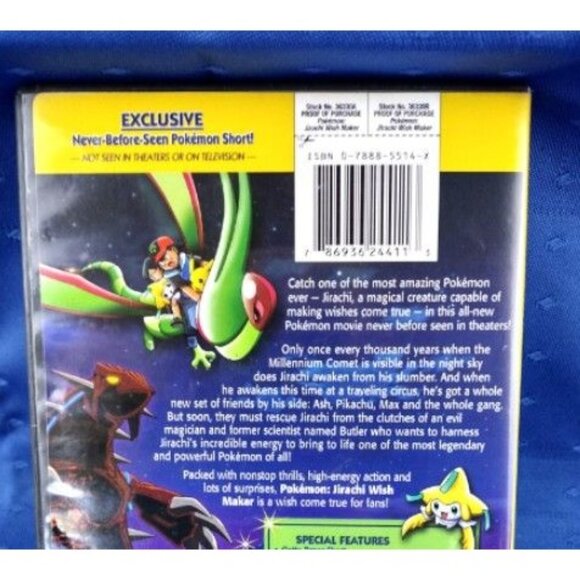 Pokemon Wish Maker Jirachi DVD Movie 2004 Animated Film Vintage 0786936244113 - Picture 7 of 10